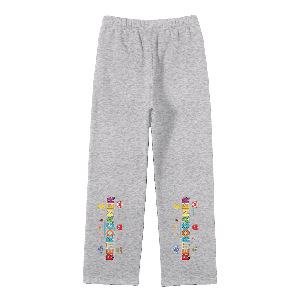 Unisex Solid Color Fleece Straight Leg Pants