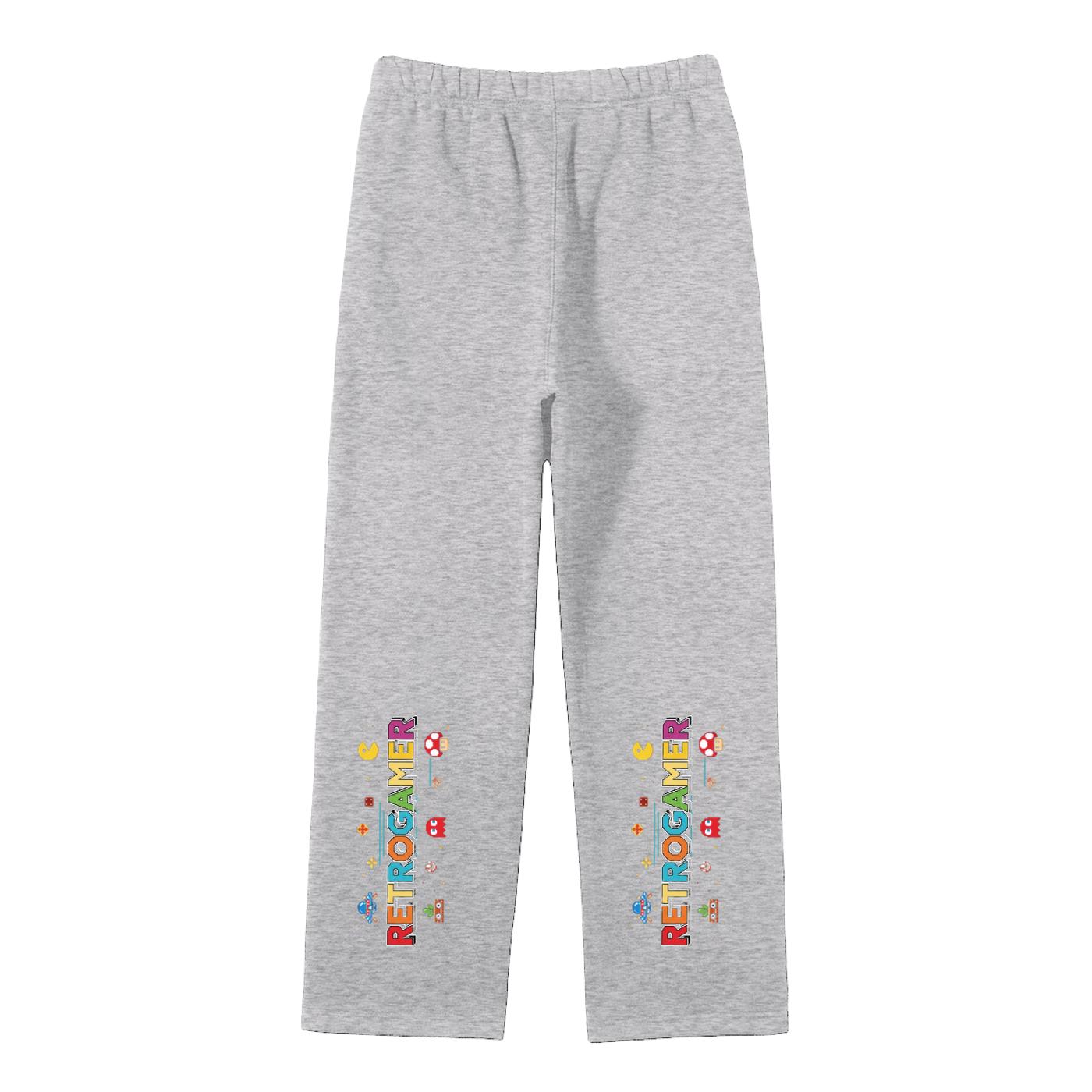 Unisex Solid Color Fleece Straight Leg Pants
