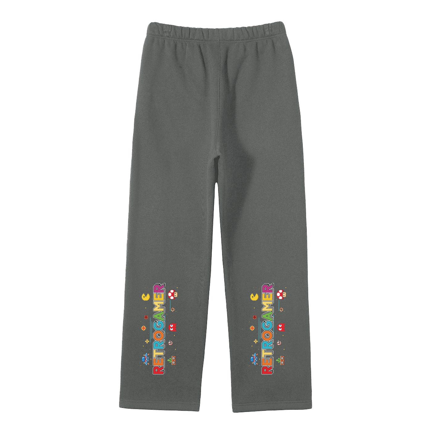 Unisex Solid Color Fleece Straight Leg Pants