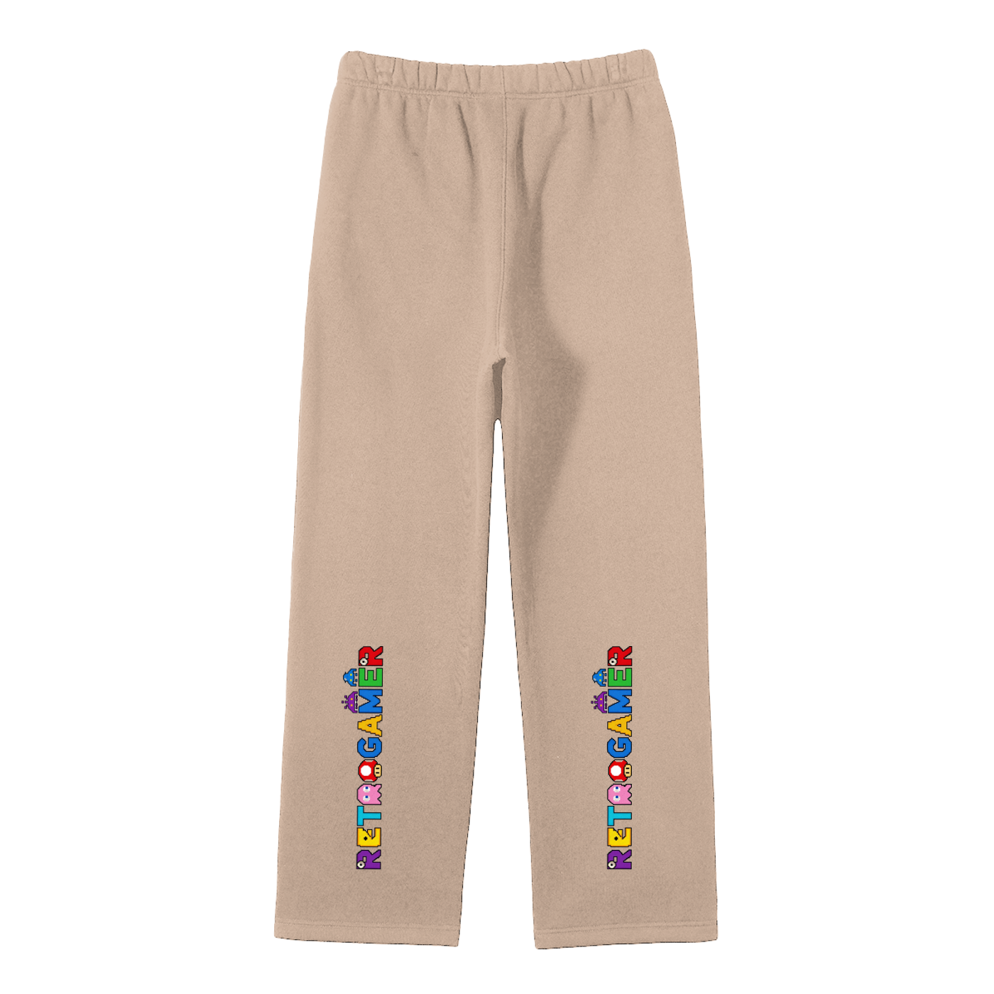 Unisex Solid Color Fleece Straight Leg Pants