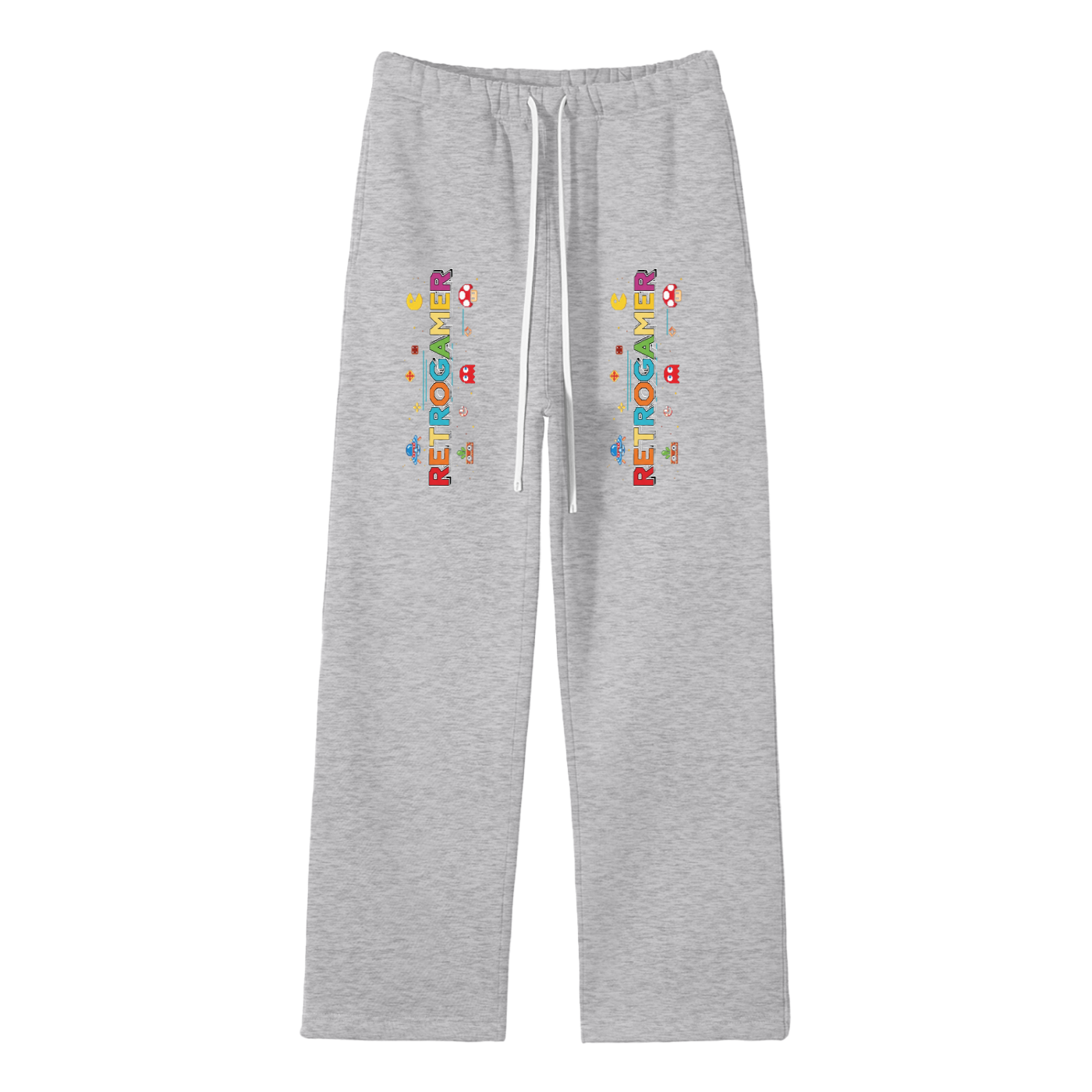 Unisex Solid Color Fleece Straight Leg Pants