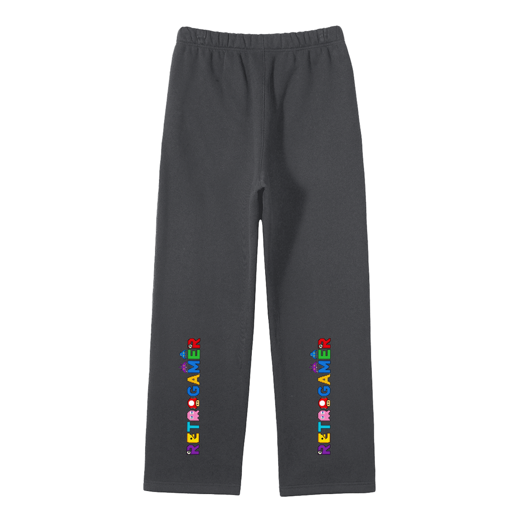 Unisex Solid Color Fleece Straight Leg Pants