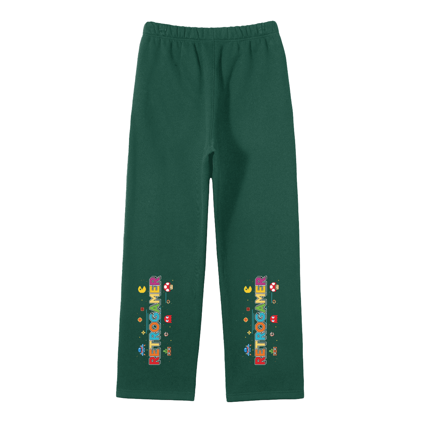 Unisex Solid Color Fleece Straight Leg Pants
