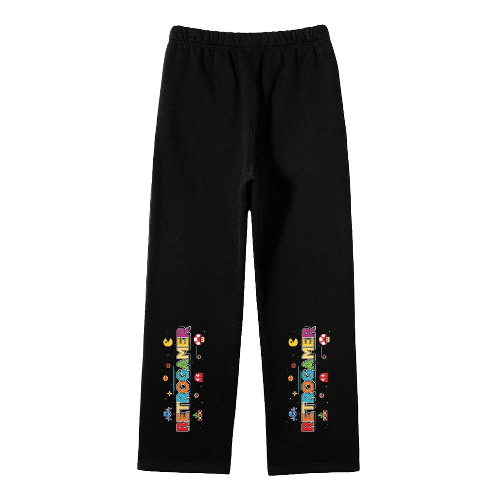 Unisex Solid Color Fleece Straight Leg Pants