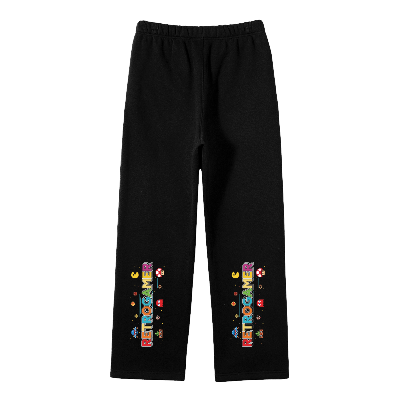 Unisex Solid Color Fleece Straight Leg Pants