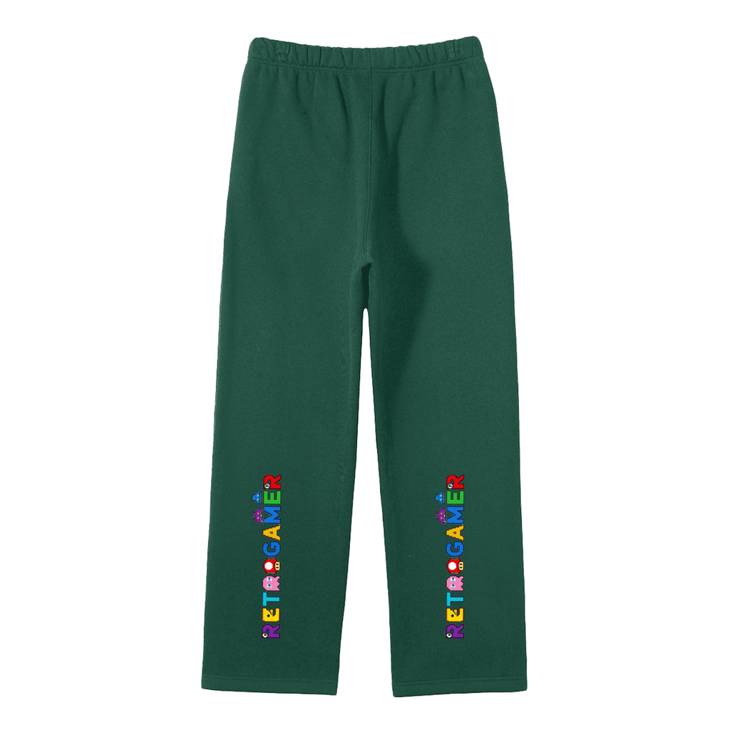 Unisex Solid Color Fleece Straight Leg Pants