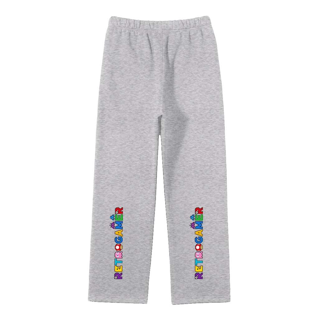 Unisex Solid Color Fleece Straight Leg Pants