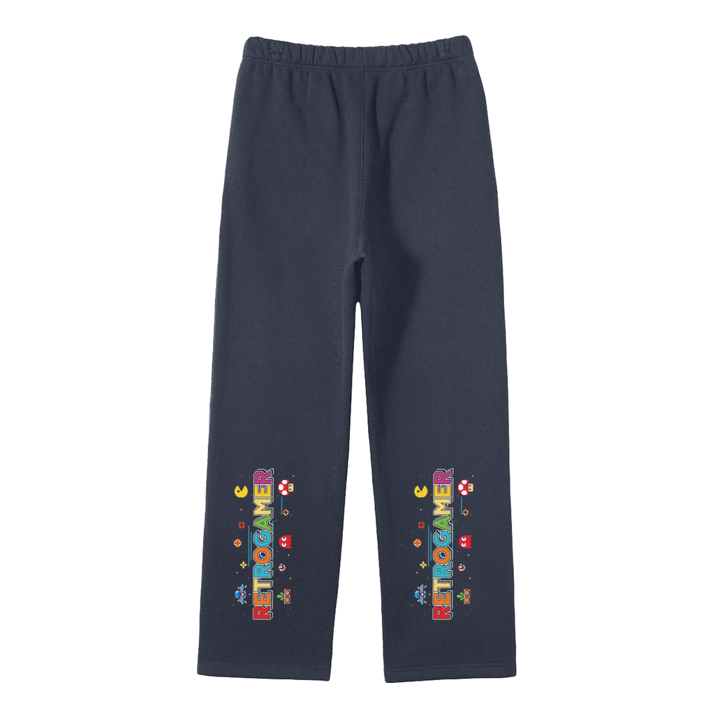 Unisex Solid Color Fleece Straight Leg Pants
