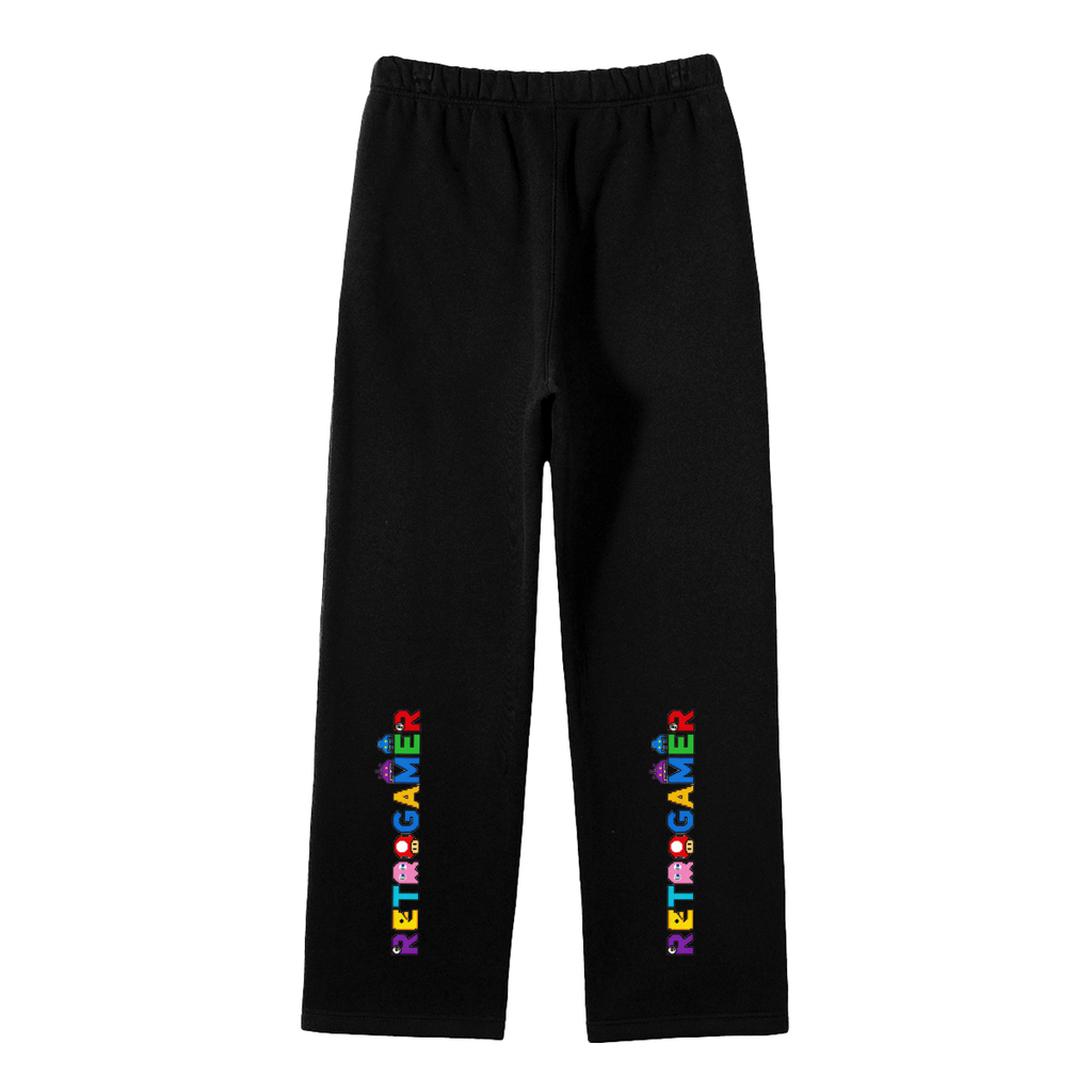 Unisex Solid Color Fleece Straight Leg Pants