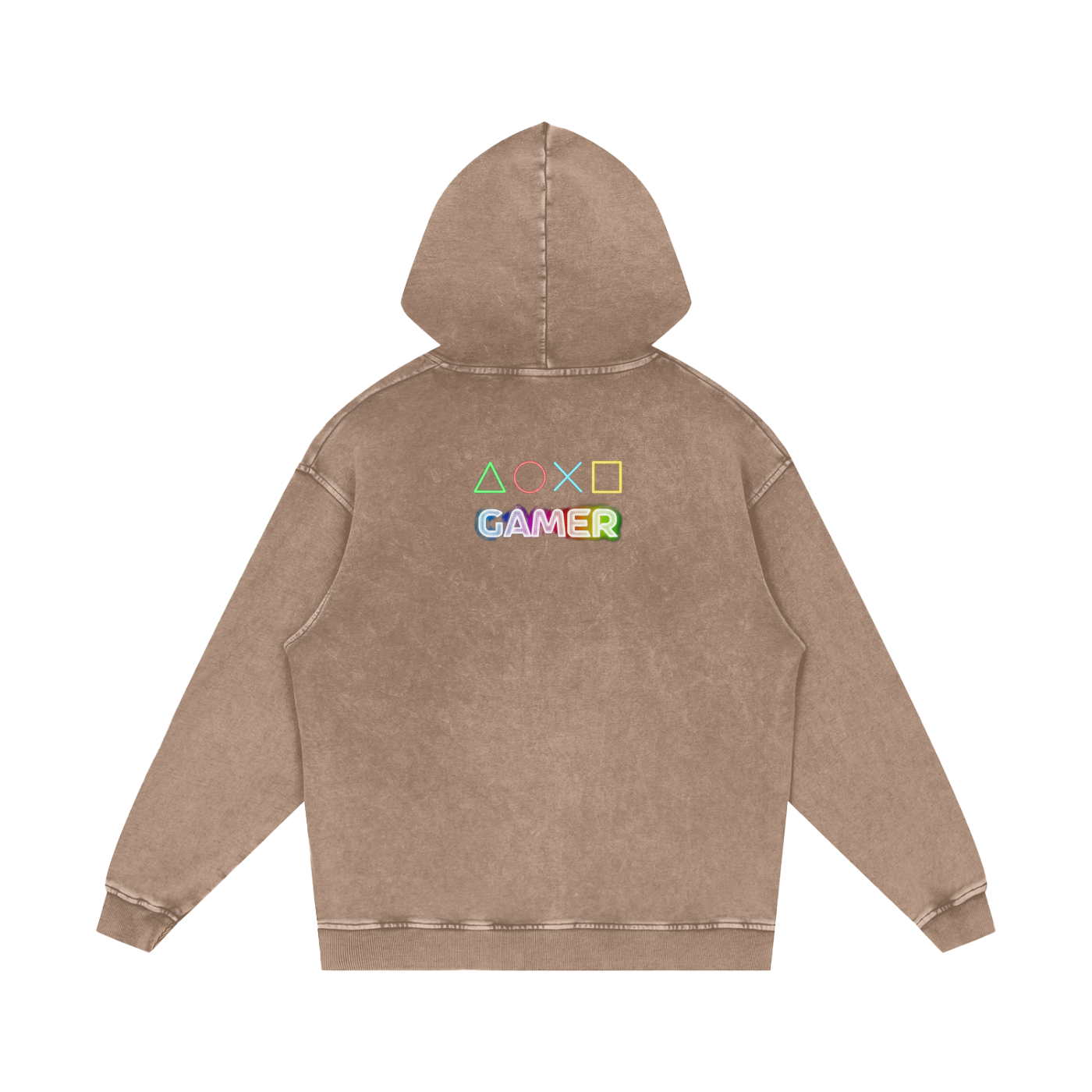 Snow Washed Loose Cotton Hoodie