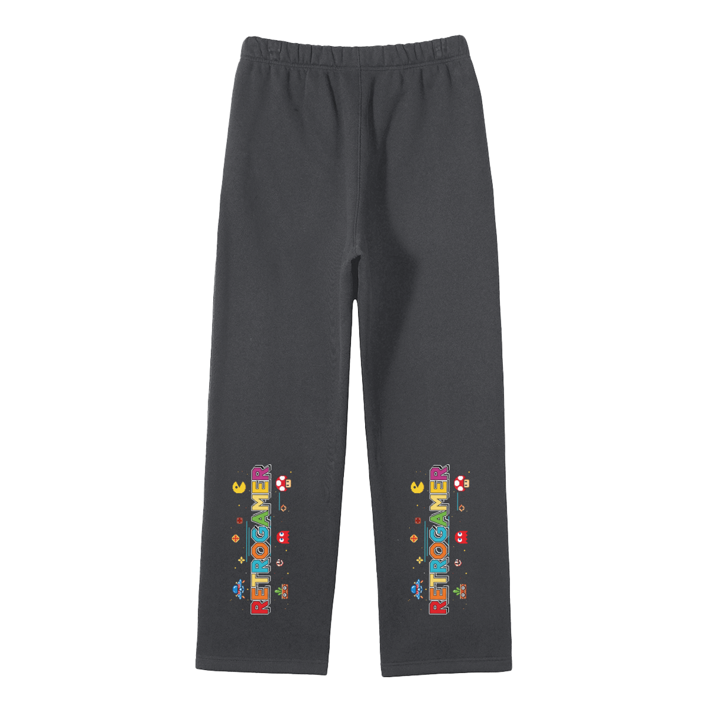 Unisex Solid Color Fleece Straight Leg Pants