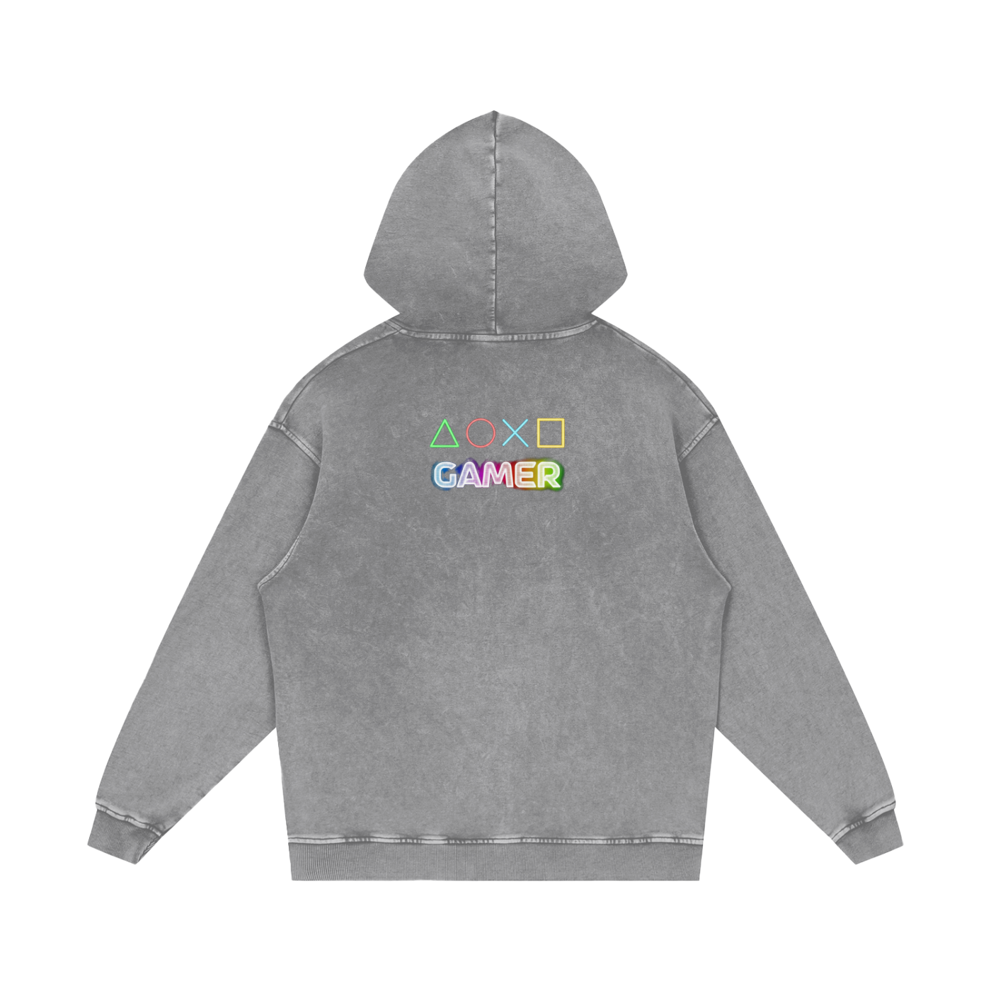 Snow Washed Loose Cotton Hoodie
