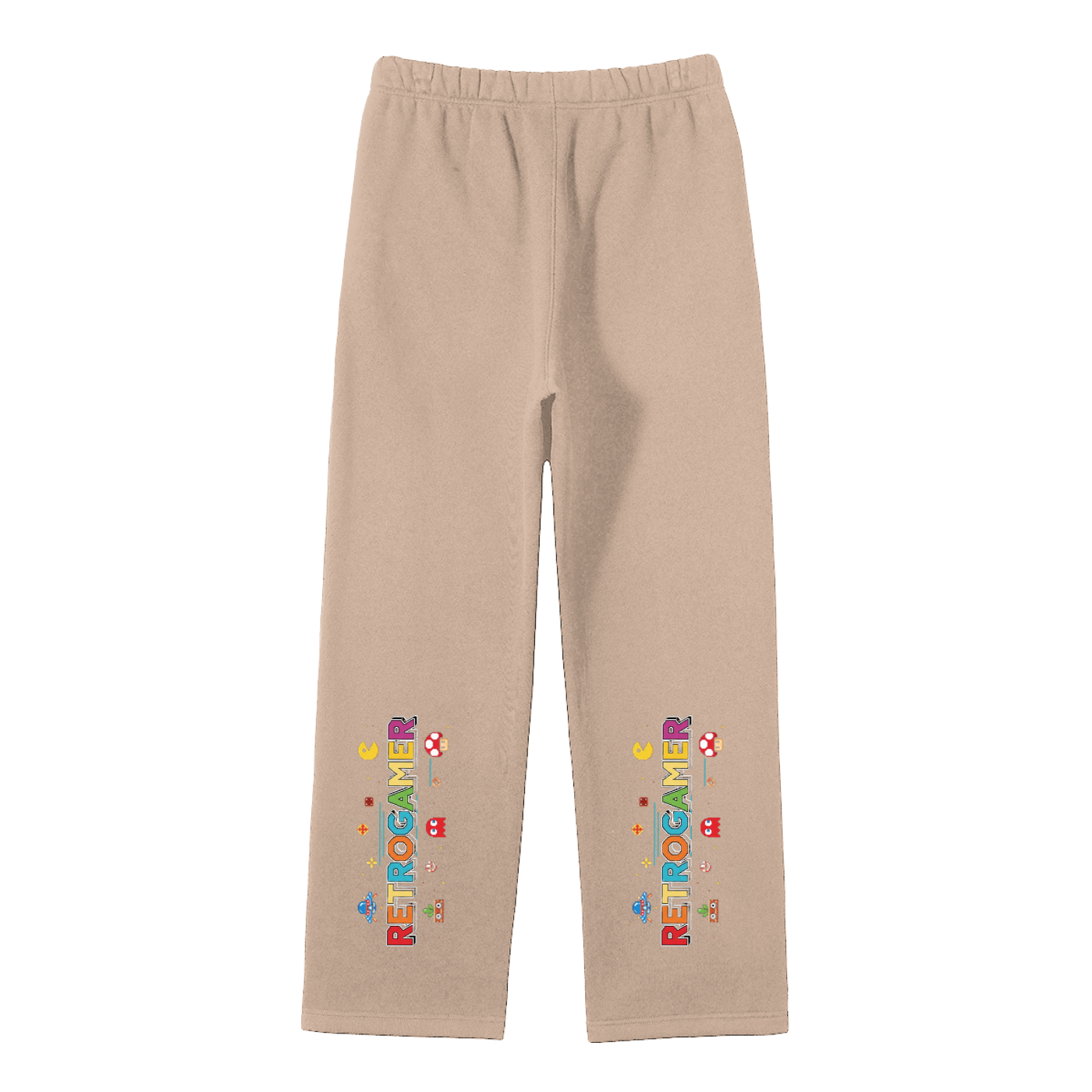 Unisex Solid Color Fleece Straight Leg Pants