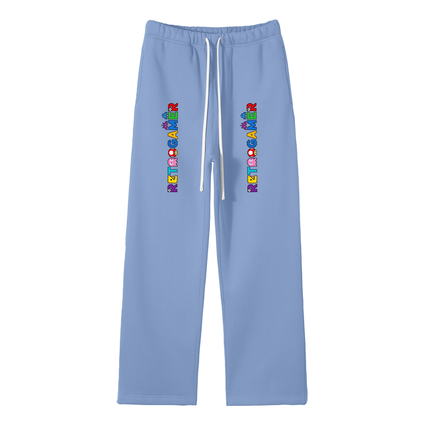 Unisex Solid Color Fleece Straight Leg Pants