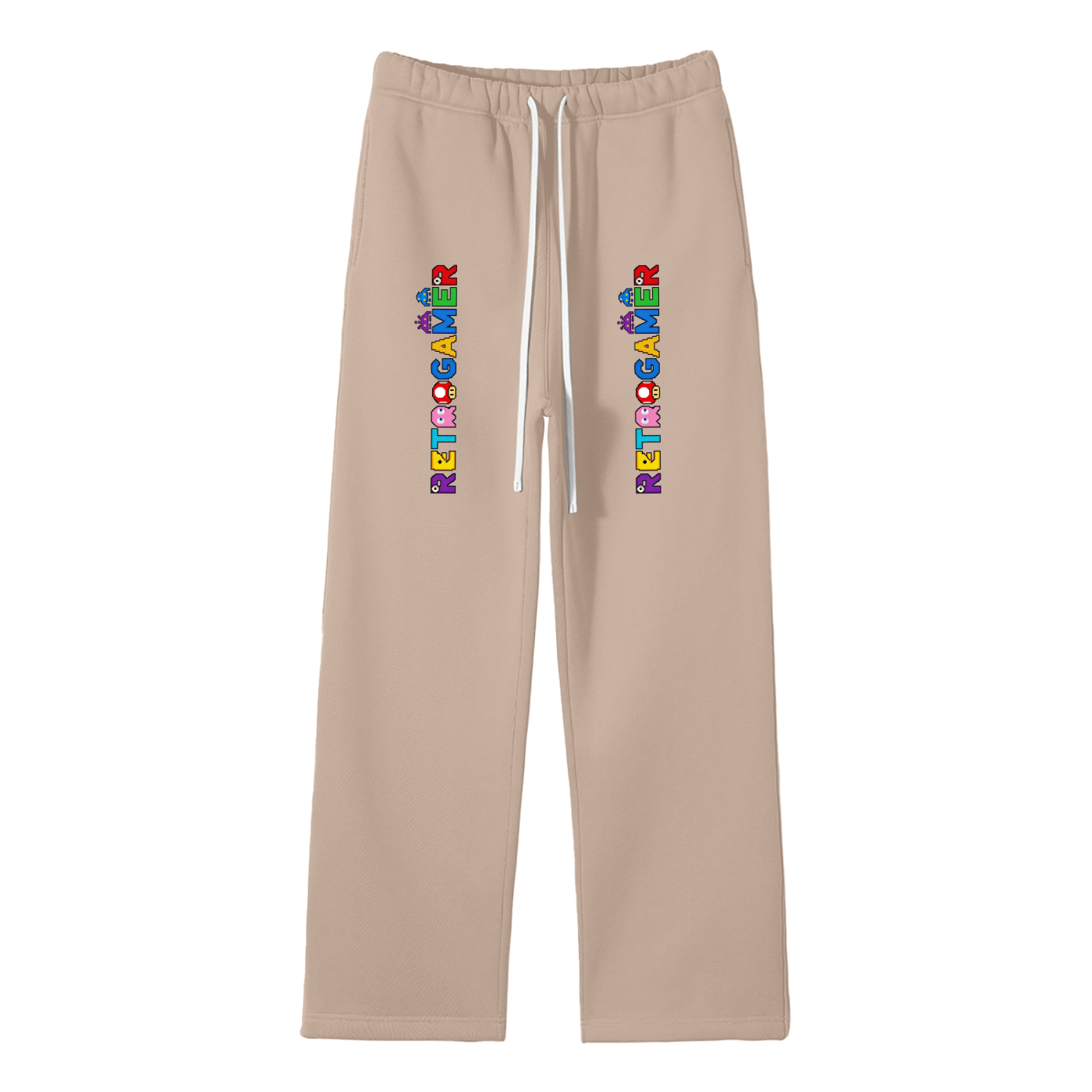 Unisex Solid Color Fleece Straight Leg Pants