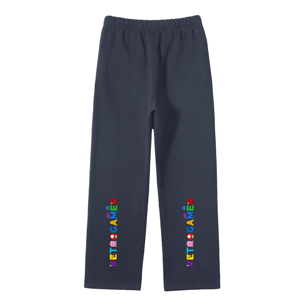 Unisex Solid Color Fleece Straight Leg Pants