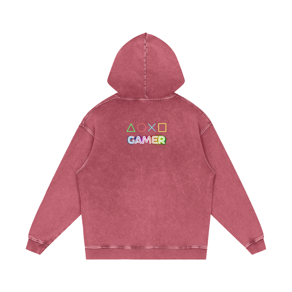 Snow Washed Loose Cotton Hoodie