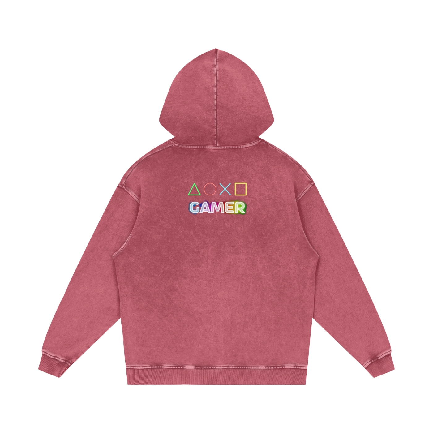 Snow Washed Loose Cotton Hoodie