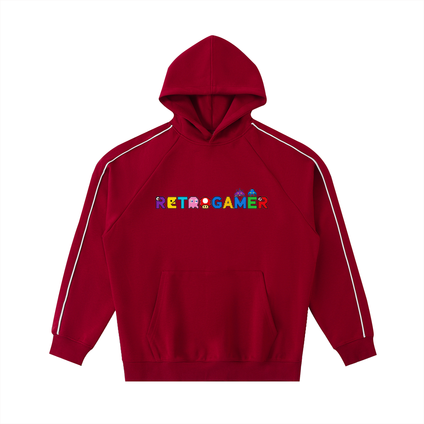 Contrast Piping Raglan Hoodie