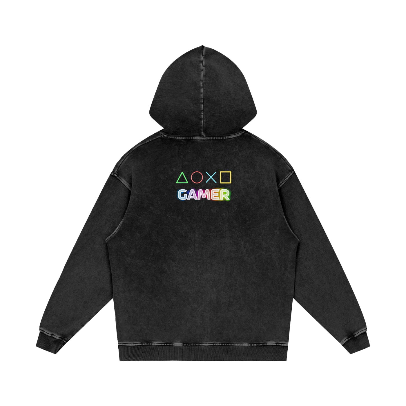 Snow Washed Loose Cotton Hoodie